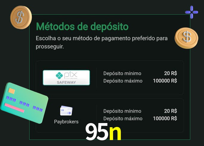 O cassino 95n oferece uma grande variedade de métodos de pagamento